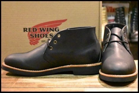 【9D 箱付 未使用 16年 アップサイクル】レッドウィング 9216 フォアマン チャッカ 黒 ブラックハーネス ブーツ redwing HOPESMORE