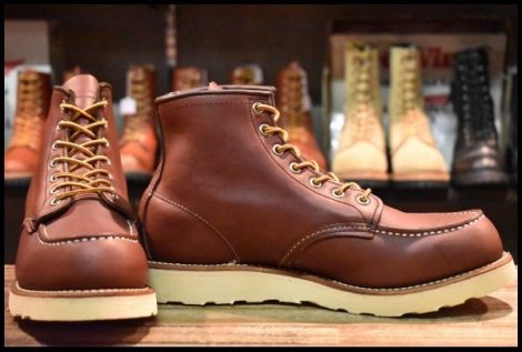 【9D 美品 08年】レッドウィング 9106 アイリッシュセッター 赤茶 レッドブラウン モックトゥ 編み上げ 8875 ブーツ redwing HOPESMORE