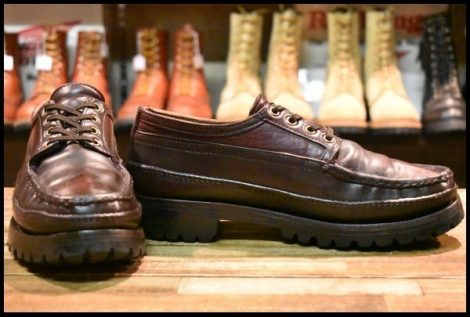 【8E 良品】RUSSELL MOCCASIN ラッセルモカシン オネイダ オックスフォード バーガンディ ダブルモカシン ダブルバンプ ブーツ HOPESMORE