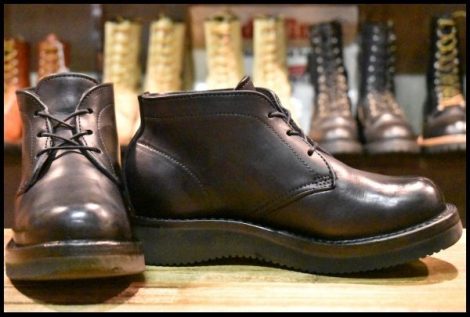 【UK5.5 良品】VIBERG ヴァイバー チャッカ ブラック 黒 ビブラム 編み上げ レースアップ ヴァイバーグ ヴィバーグ ブーツ HOPESMORE