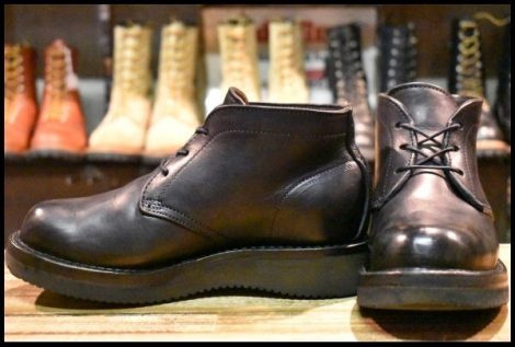 【UK5.5 良品】VIBERG ヴァイバー チャッカ ブラック 黒 ビブラム 編み上げ レースアップ ヴァイバーグ ヴィバーグ ブーツ HOPESMORE