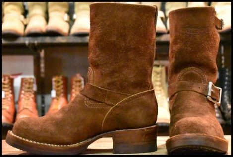 【8E 良品 10年】WESCO ウエスコ カスタムボス エンジニア ブラウンラフアウト 9インチハイト ビブラム705シングル ブーツ HOPESMORE