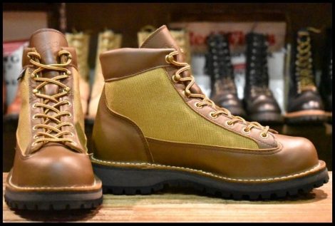 【7.5EE 美品 白タグ】Danner ダナーライト 30440 ブラウン カーキ ゴアテックス GORE-TEX 編み上げ ハイキング ブーツ HOPESMORE