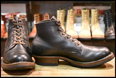 【8.5E 美品】WHITE’S ホワイツ セミドレス ブラックドレス 黒 ビブラム269シングル レースアップ 編み上げ ブーツ HOPESMORE