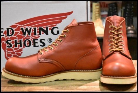 【9D 箱付 美品 犬タグ復刻 19年】レッドウィング 8166 アイリッシュセッター 赤茶 オロラセット プレーントゥ ブーツ redwing HOPESMORE