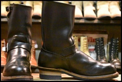 【9.5D 良品 06年】レッドウィング 2268 エンジニア ブラッククローム 黒 スチールトゥ プルオン ブーツ redwing HOPESMORE
