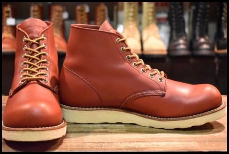 【9D 箱付 美品 犬タグ復刻 19年】レッドウィング 8166 アイリッシュセッター 赤茶 オロラセット プレーントゥ ブーツ redwing HOPESMORE