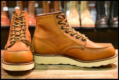 【6E 箱付 美品 サイド羽タグ 98年 香港返還】レッドウィング 875 アイリッシュセッター 茶 オロイジナル モック ブーツ redwing HOPESMORE