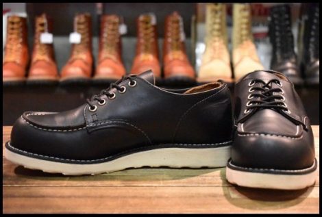 【7D 美品 24年】レッドウィング 8090 オックスフォード 黒 ブラックプレーリー モックトゥ ローカット ブーツ redwing HOPESMORE