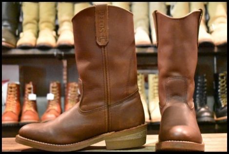 【6.5D 良品 16年】レッドウィング 1155 ペコス 茶 ブラウン ベルバリタン ロング プルオン ブーツ redwing pecos HOPESMORE