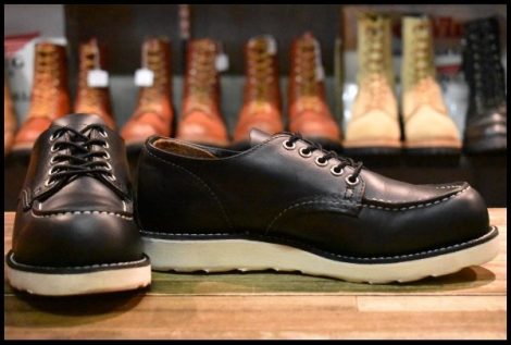 【7D 美品 24年】レッドウィング 8090 オックスフォード 黒 ブラックプレーリー モックトゥ ローカット ブーツ redwing HOPESMORE
