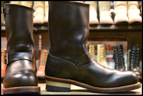 【10D 良品 10年】レッドウィング 2268 エンジニア 黒 ブラッククローム プルオン スチールトゥ ブーツ redwing HOPESMORE