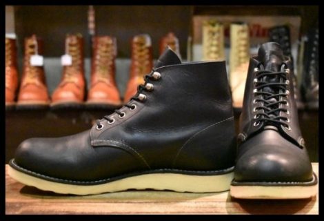 【8.5D 良品 11年】レッドウィング 8165 アイリッシュセッター 黒 ブラッククローム プレーントゥ 編み上げ ブーツ redwing HOPESMORE