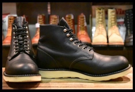 【8.5D 良品 11年】レッドウィング 8165 アイリッシュセッター 黒 ブラッククローム プレーントゥ 編み上げ ブーツ redwing HOPESMORE