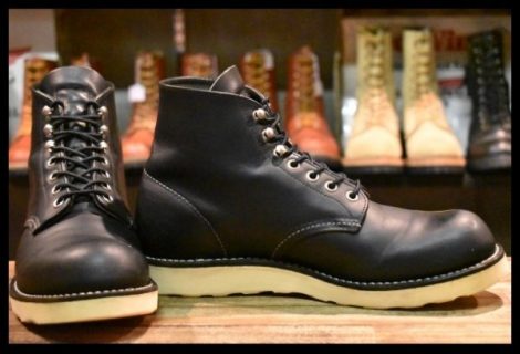 【7.5D 良品 11年】レッドウィング 8165 アイリッシュセッター 黒 ブラッククローム プレーントゥ 編み上げ ブーツ redwing HOPESMORE
