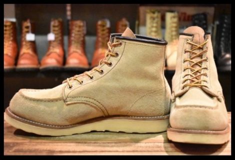 【8.5E 良品 10年】レッドウィング 8173 スエード アイリッシュセッター ホーソーン ラフアウト モックトゥ ブーツ redwing HOPESMORE