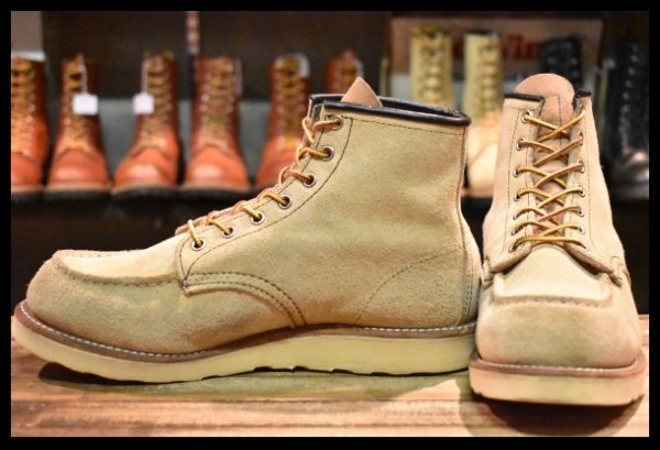 【8.5E 良品 10年】レッドウィング 8173 スエード アイリッシュセッター ホーソーン ラフアウト モックトゥ ブーツ redwing HOPESMORE