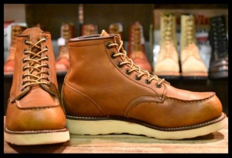 【7E 良品 サイド羽タグ 01年】レッドウィング 875 アイリッシュセッター 茶 オロイジナル モックトゥ ブーツ redwing HOPESMORE