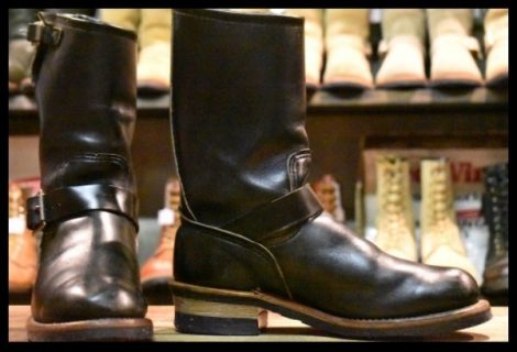 【7.5D 良品 旧羽タグ】レッドウィング 968 スチール無し エンジニア ブラック ブーツ 2268 redwing 2966 PT91 HOPESMORE