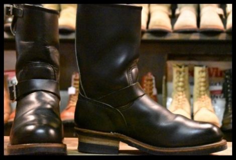 【8.5D 良品 PT91プリント】レッドウィング 2268 エンジニア ブラッククローム スチールトゥ プルオン ブーツ redwing HOPESMORE