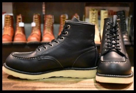 【8.5D 美品 06年】レッドウィング 8130 アイリッシュセッター 黒 ブラッククローム モックトゥ 編み上げ 8179 ブーツ redwing HOPESMORE