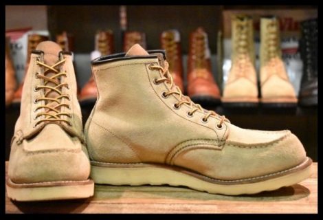 【8.5E 良品 10年】レッドウィング 8173 スエード アイリッシュセッター ホーソーン ラフアウト モックトゥ ブーツ redwing HOPESMORE