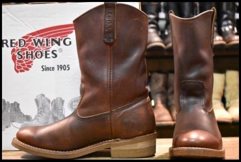 【8.5E 箱付 美品 07年】レッドウィング 8159 ペコス 茶 ブラウン アンバー ハーネス プルオン ブーツ 1155 redwing pecos HOPESMORE