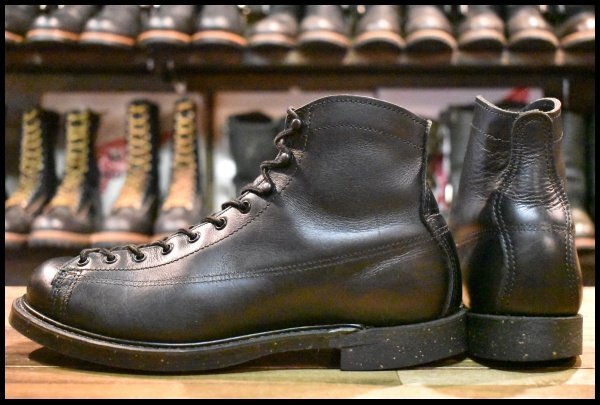 8D 良品 15年】レッドウィング 2995 ワイドパネル ラインマン 黒