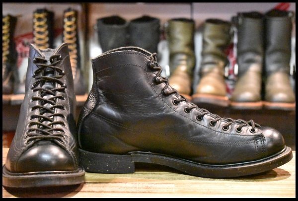 8D 良品 15年】レッドウィング 2995 ワイドパネル ラインマン 黒