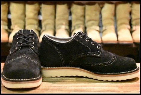 【8D 箱付 美品】WESCO ウエスコ カスタムロバートウィリアム ブラック ラフアウト 黒 オックスフォード 短靴 ブーツ HOPESMORE