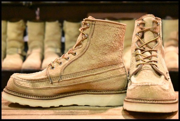 【6.5E 良品 50周年モデル 犬タグ】レッドウィング 1954 スエード アイリッシュセッター タン ラフアウト ブーツ redwing HOPESMORE