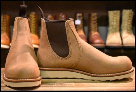 【7.5D 箱付 未使用 24年】レッドウィング 3192 クラシック チェルシー サイドゴア ミュールスキナー ラフアウト ブーツ redwing HOPESMORE