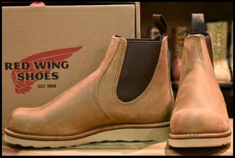 【7.5D 箱付 未使用 24年】レッドウィング 3192 クラシック チェルシー サイドゴア ミュールスキナー ラフアウト ブーツ redwing HOPESMORE