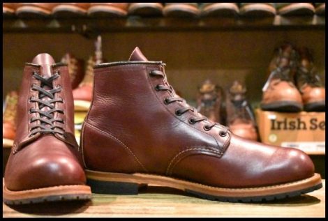 【11D 美品 19年】レッドウィング 9411 ベックマン ブラックチェリー フェザーストーン プレーントゥ ブーツ redwing HOPESMORE