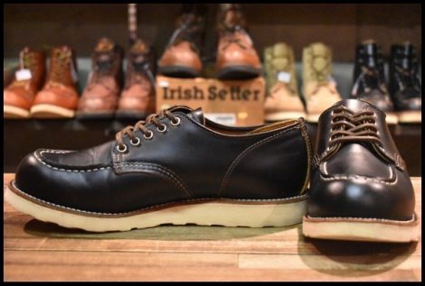 【10D 良品】レッドウィング 9894 オックスフォード 黒 クローンダイク モックトゥ 短靴 ローカット 編み上げ ブーツ redwing HOPESMORE