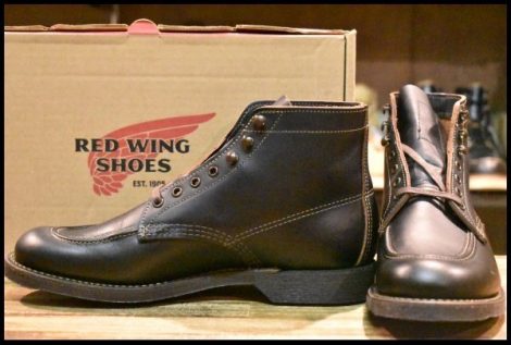 【8D 箱付 未使用 19年】レッドウィング 8075 1930s スポーツ 黒 ブラック プレーリー フラットボックス ブーツ redwing HOPESMORE
