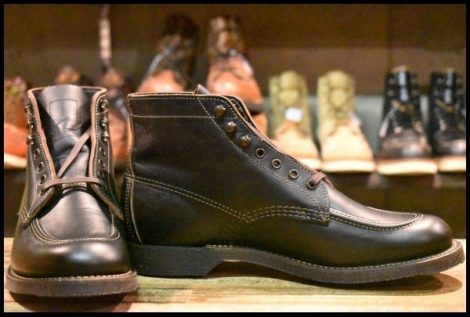 【8D 箱付 未使用 19年】レッドウィング 8075 1930s スポーツ 黒 ブラック プレーリー フラットボックス ブーツ redwing HOPESMORE