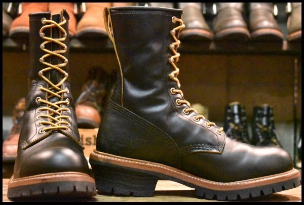 9D 美品 16年】レッドウィング 9210 ロガー 黒 ブラック クローン