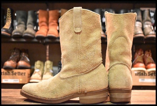RED WING ペコス 羽タグ size10D 28.0㎝ 8.5E 良品 旧羽タグ】レッドウィング 8156 スエード ペコス タン