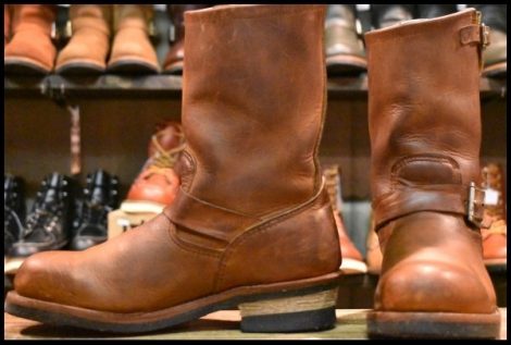 【7.5D 良品 10年】レッドウィング 2972 エンジニア 茶 カッパー ラフ＆タフ スチールトゥ ブラウン ブーツ redwing HOPESMORE