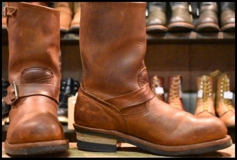 【7.5D 良品 10年】レッドウィング 2972 エンジニア 茶 カッパー ラフ＆タフ スチールトゥ ブラウン ブーツ redwing HOPESMORE