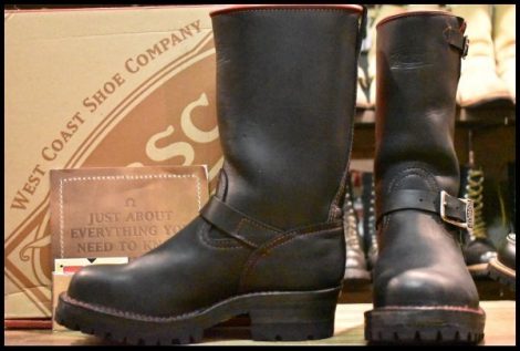 【8EE 箱付 良品 10年】WESCO ウエスコ カスタムボス ブラック 黒 ビブラム100ダブル エンジニア ブーツ BOSS HOPESMORE