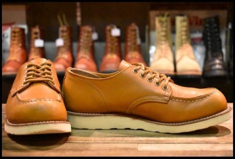 【9D 良品 17年】レッドウィング 9895 アイリッシュセッター 茶 ゴールドラセット モックトゥ ローカット ブーツ redwing HOPESMORE