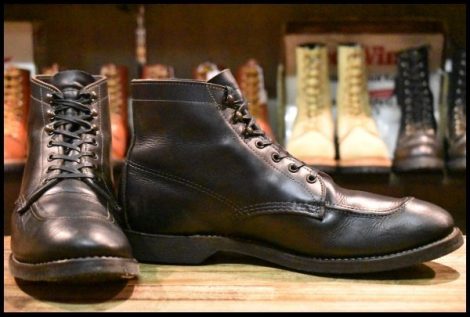 【11D 良品 19年】レッドウィング 8075 1930s スポーツ ブラック 黒 プレーリー フラットボックス 編み上げ ブーツ redwing HOPESMORE