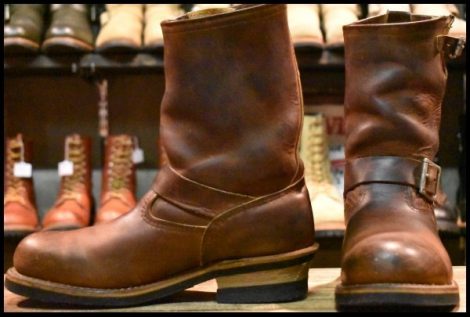 【7.5D 良品 08年】レッドウィング 2972 エンジニア 茶 カッパー ラフ＆タフ スチールトゥ ブラウン ブーツ redwing HOPESMORE