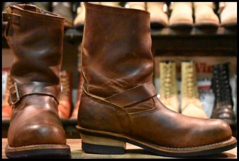 【7.5D 良品 08年】レッドウィング 2972 エンジニア 茶 カッパー ラフ＆タフ スチールトゥ ブラウン ブーツ redwing HOPESMORE