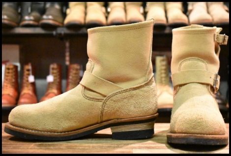 【10D 良品 14年】レッドウィング 2965 ショート スエードエンジニア ホーソーンアビレーンラフアウト ブーツ redwing HOPESMORE