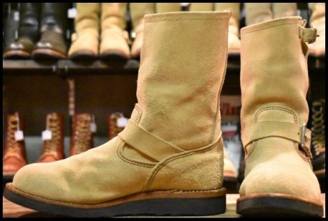 【8.5D 良品 18年 カスタム】レッドウィング 8268 スエード エンジニア ホーソーンアビレーンラフアウト ブーツ redwing HOPESMORE