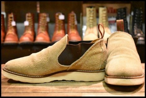 【6.5E 良品 90’S】レッドウィング 8148 ロメオ サイドゴア タンラフアウト ローカット 短靴 ベージュ ブーツ redwing HOPESMORE