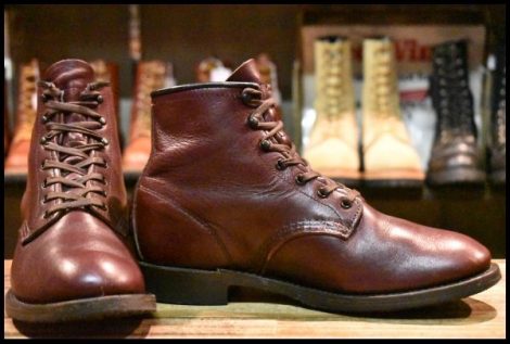 【6.5D 良品 18年】レッドウィング 9062 ベックマン ブラックチェリー フェザーストーン フラットボックス ブーツ redwing HOPESMORE